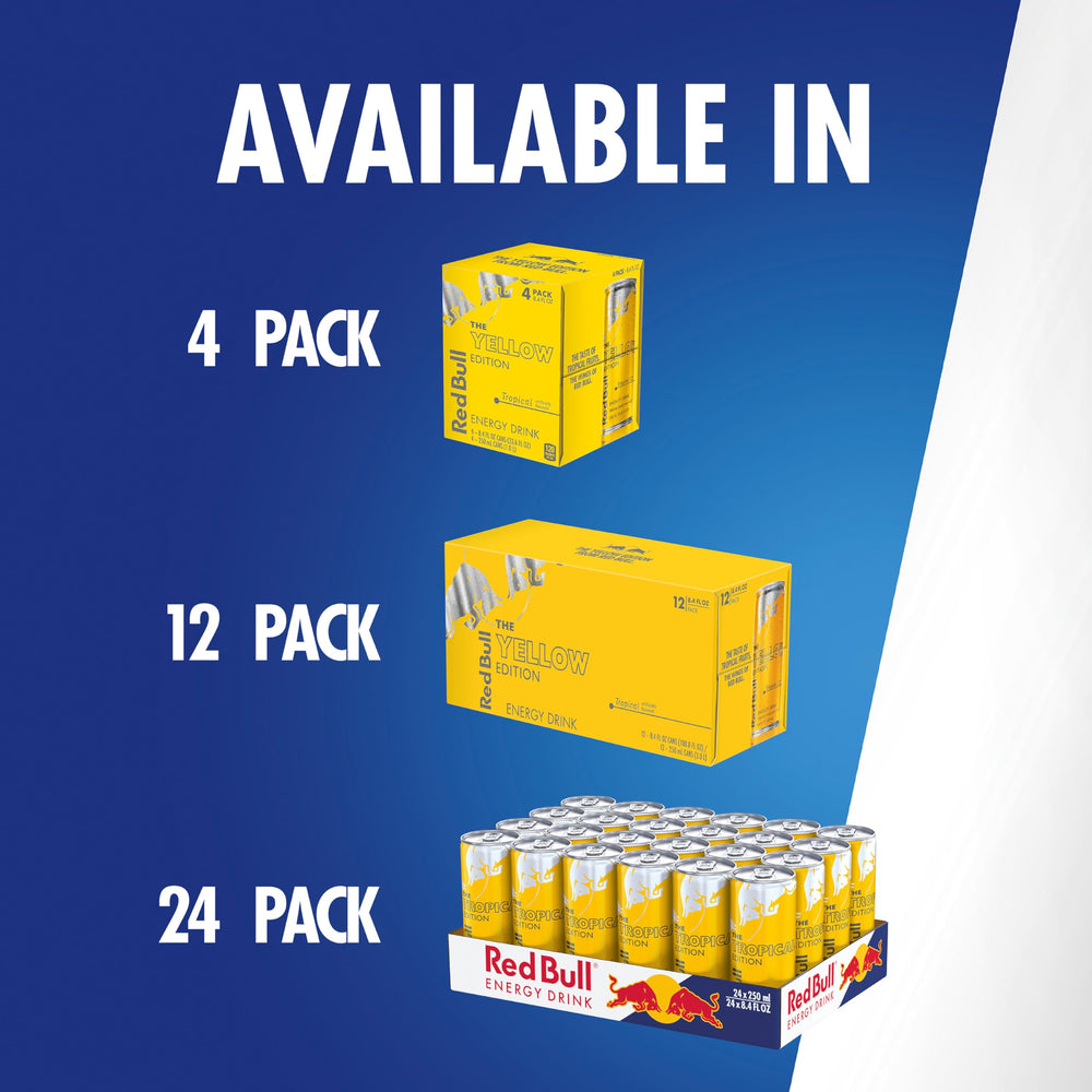Sustainability note: recyclable aluminum can for Red Bull Yellow Edition