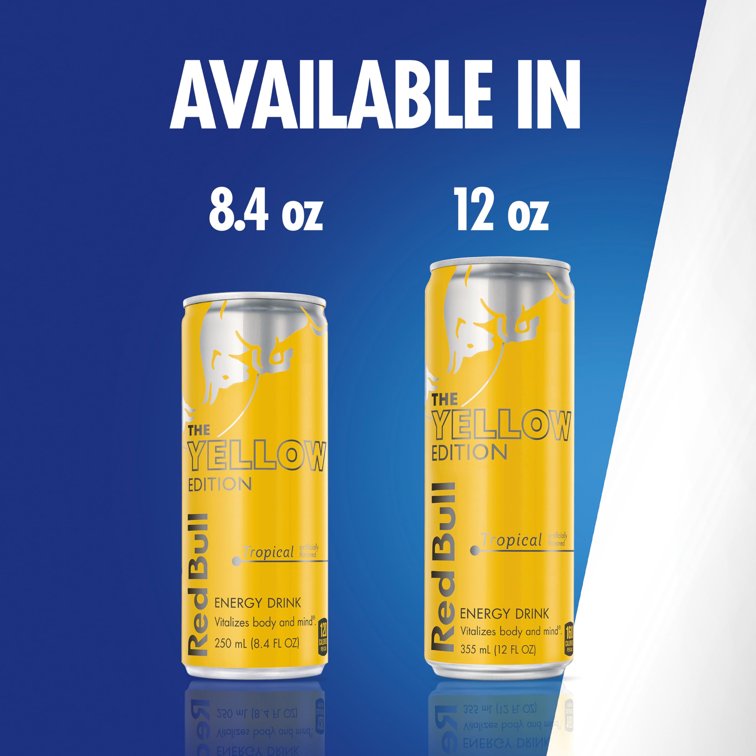 Red Bull Yellow Edition tropical cooler display highlights exotic flavor and brand credibility.