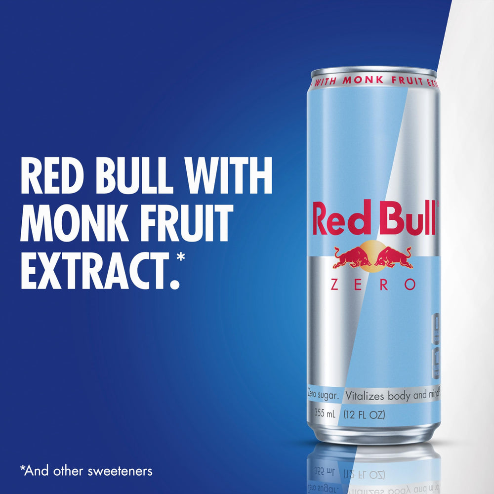 Red Bull Zero for gaming sessions, bright can in action setup.