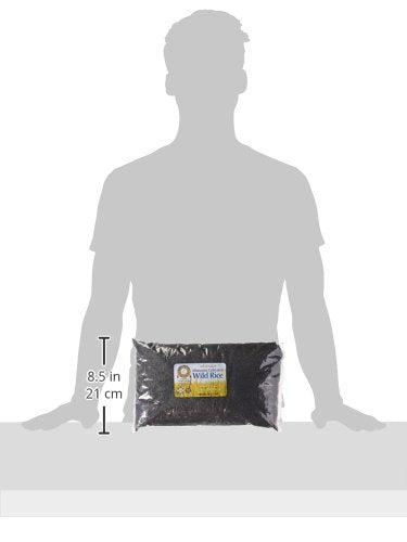 Red Lake Nation wild rice pack front angle emphasizes 5-pound size and all-natural cultivation