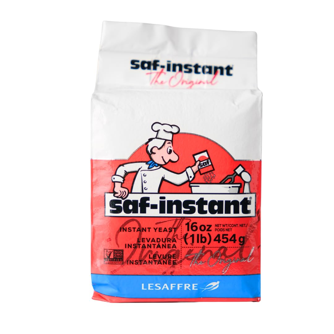 Red Star Lesaffre instant yeast 16-ounce package for quick bread and pizza dough.