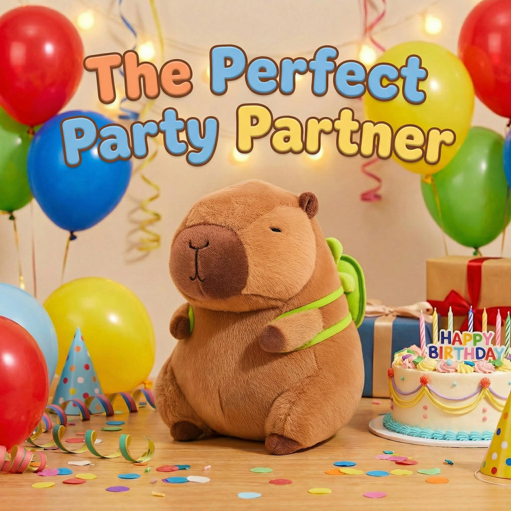 Redaica capybara plush in soft fabric for cuddles.