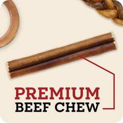 Redbarn 100 percent beef bully sticks offer a single-ingredient chew.