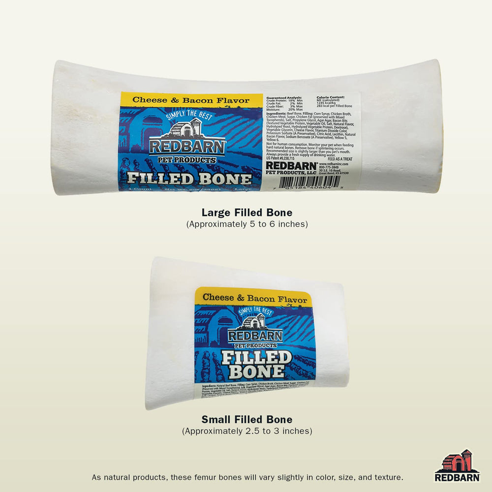 Redbarn packaging for filled bones ready for wholesome treats.