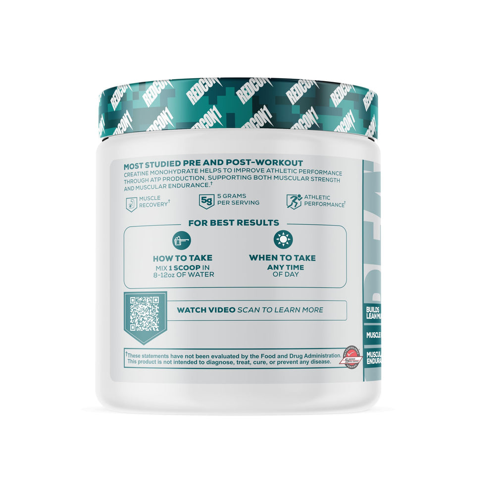 REDCON1 Creatine Monohydrate scoop for precise 5 g servings to fuel training