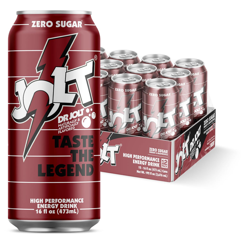 RedCon1 Dr. Jolt energy can side view for quick focus during workouts.