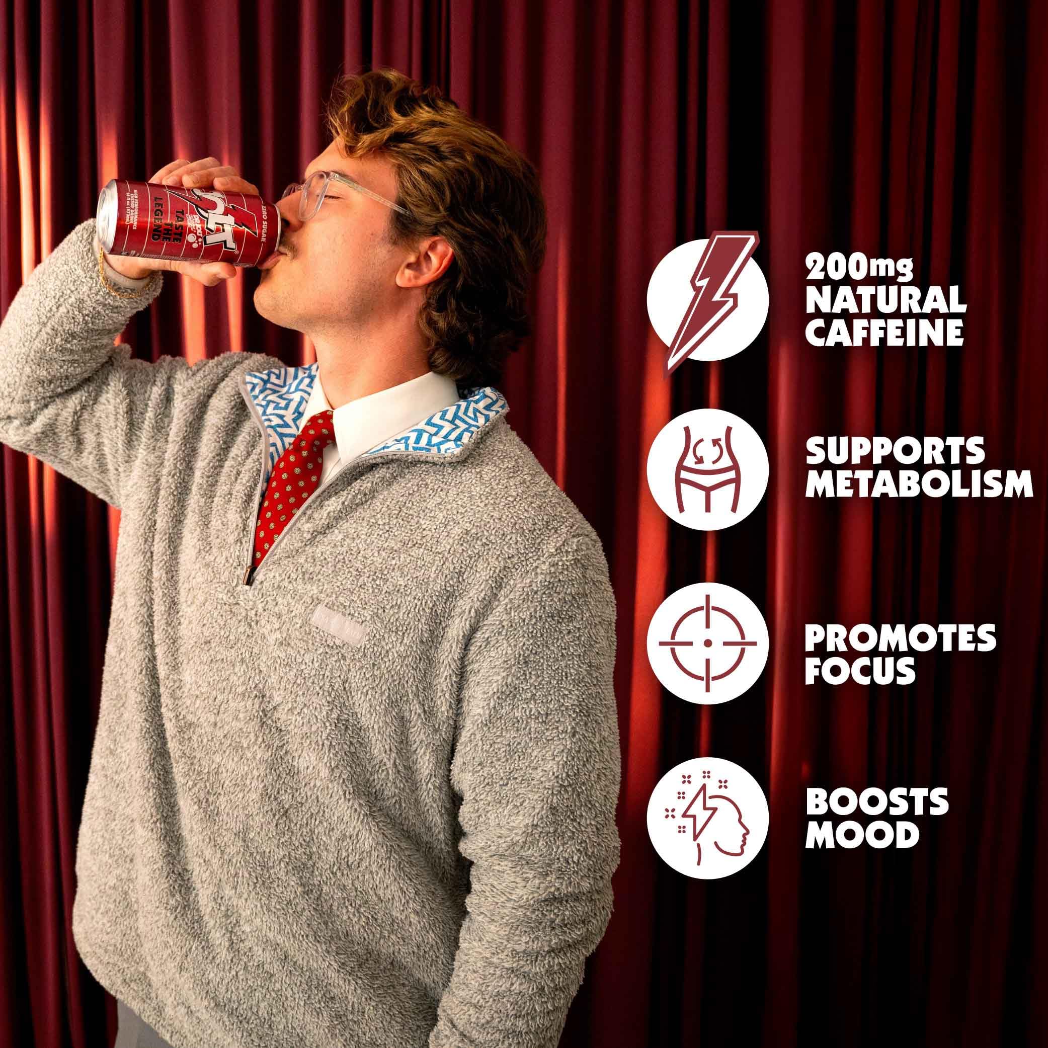RedCon1 Dr. Jolt ingredients chart highlights L-Carnitine and Alpha GPC.
