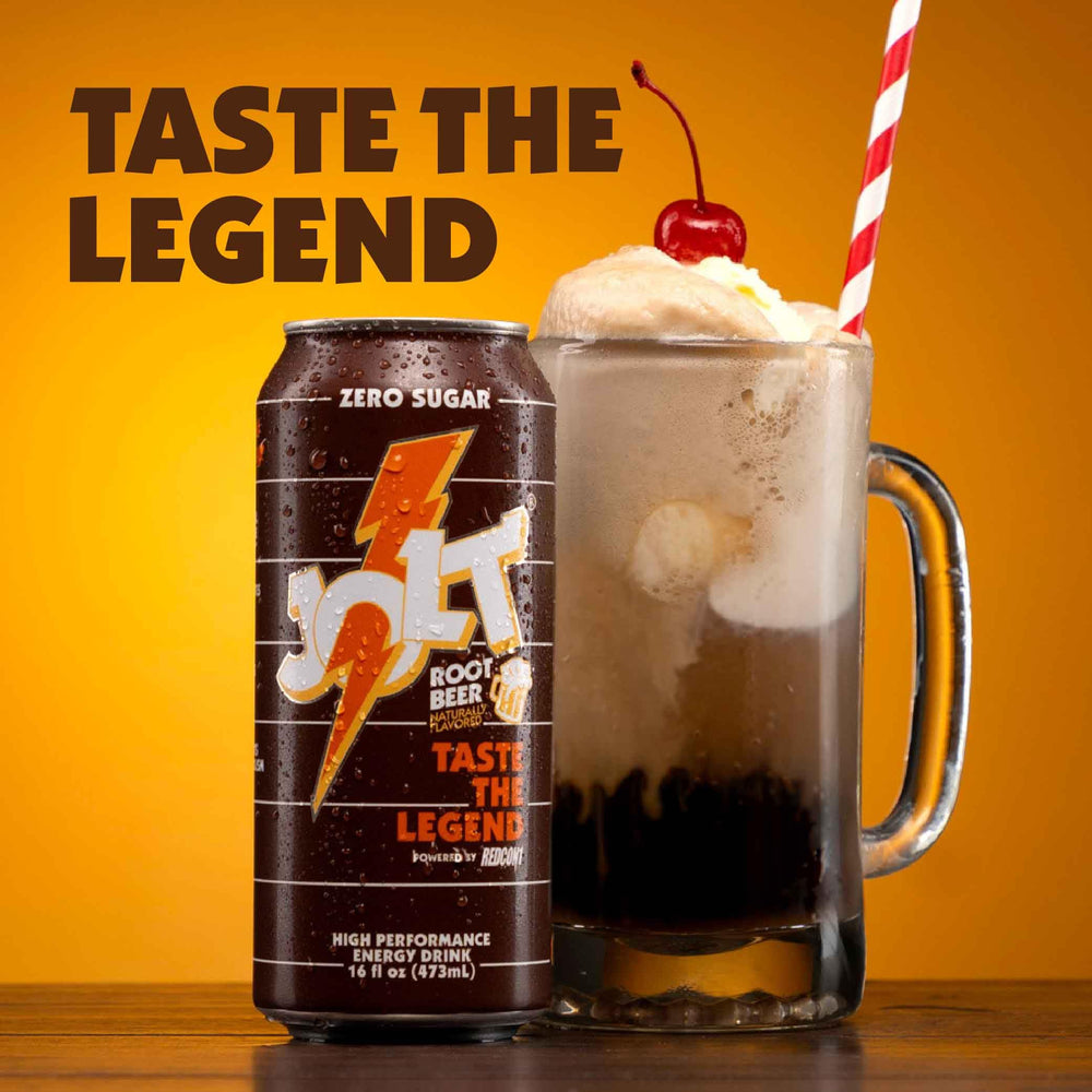 REDCON1 JOLT Root Beer ingredients label highlighting caffeine and nootropics