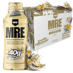 REDCON1 MRE Vanilla Milkshake bottle for on-the-go protein boost