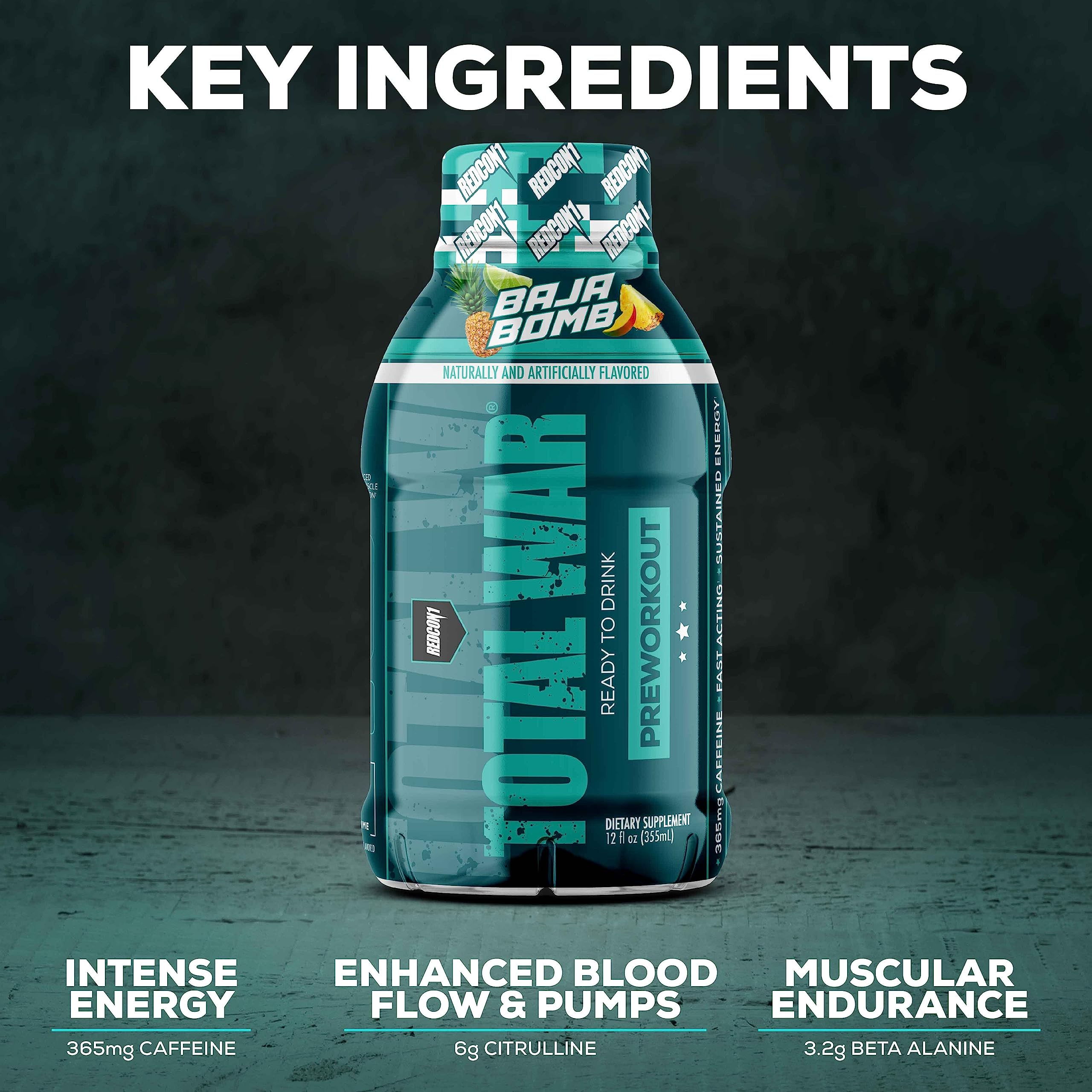 Packaging alongside gym bottle for ready-to-use preworkout on the go.