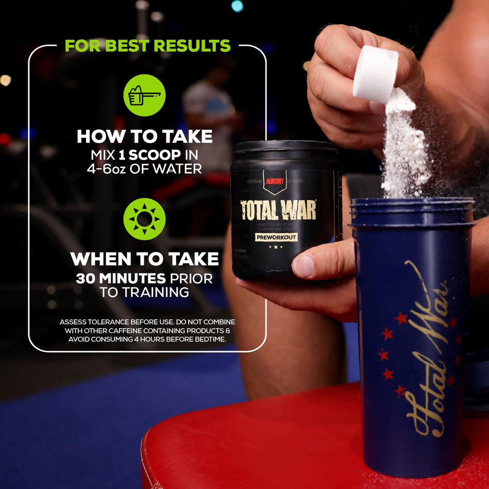 Pre-workout glass shows prepared serving ready for workouts.