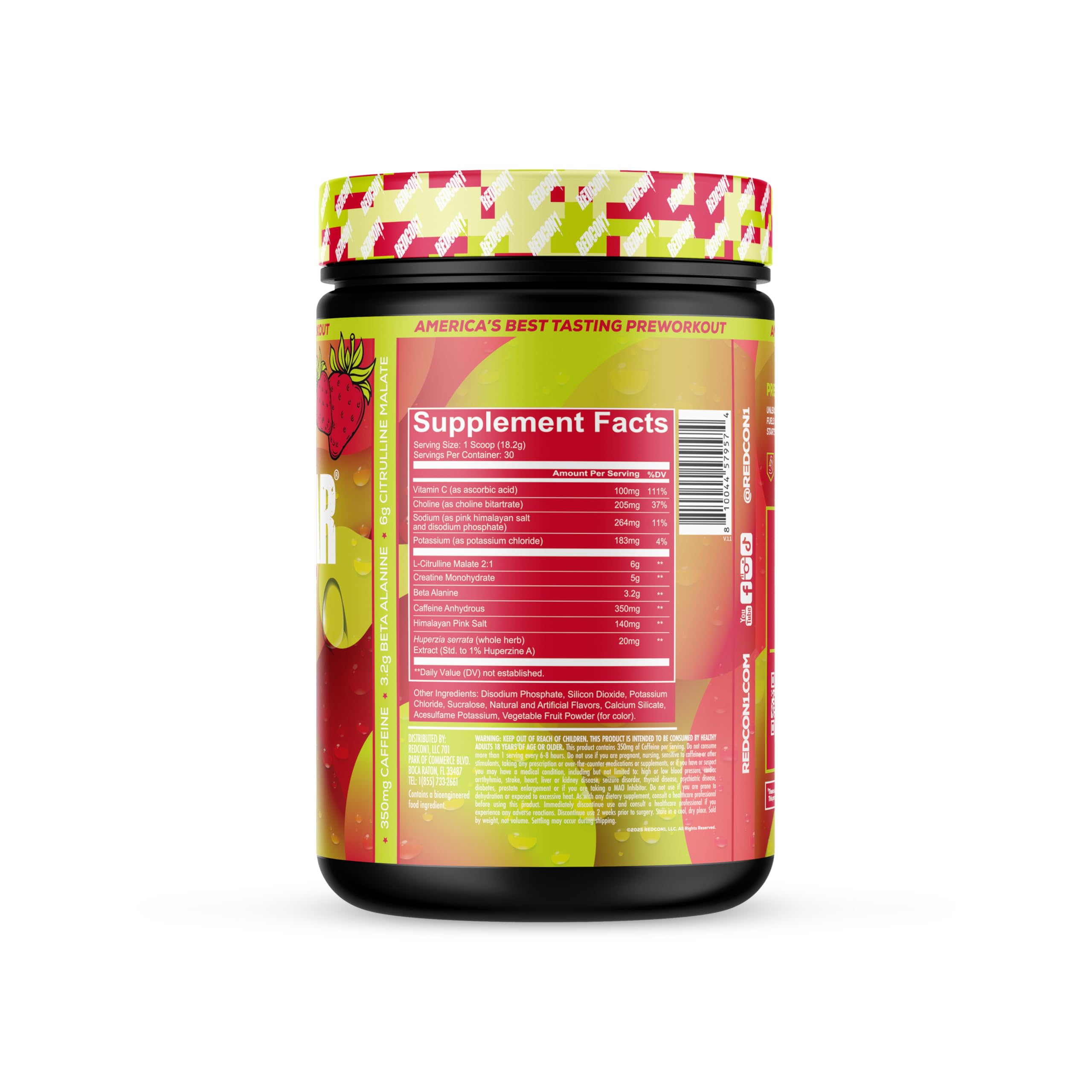 RedCon1 Total War Reloaded scoop of powder ready to mix for quick pre-workout use