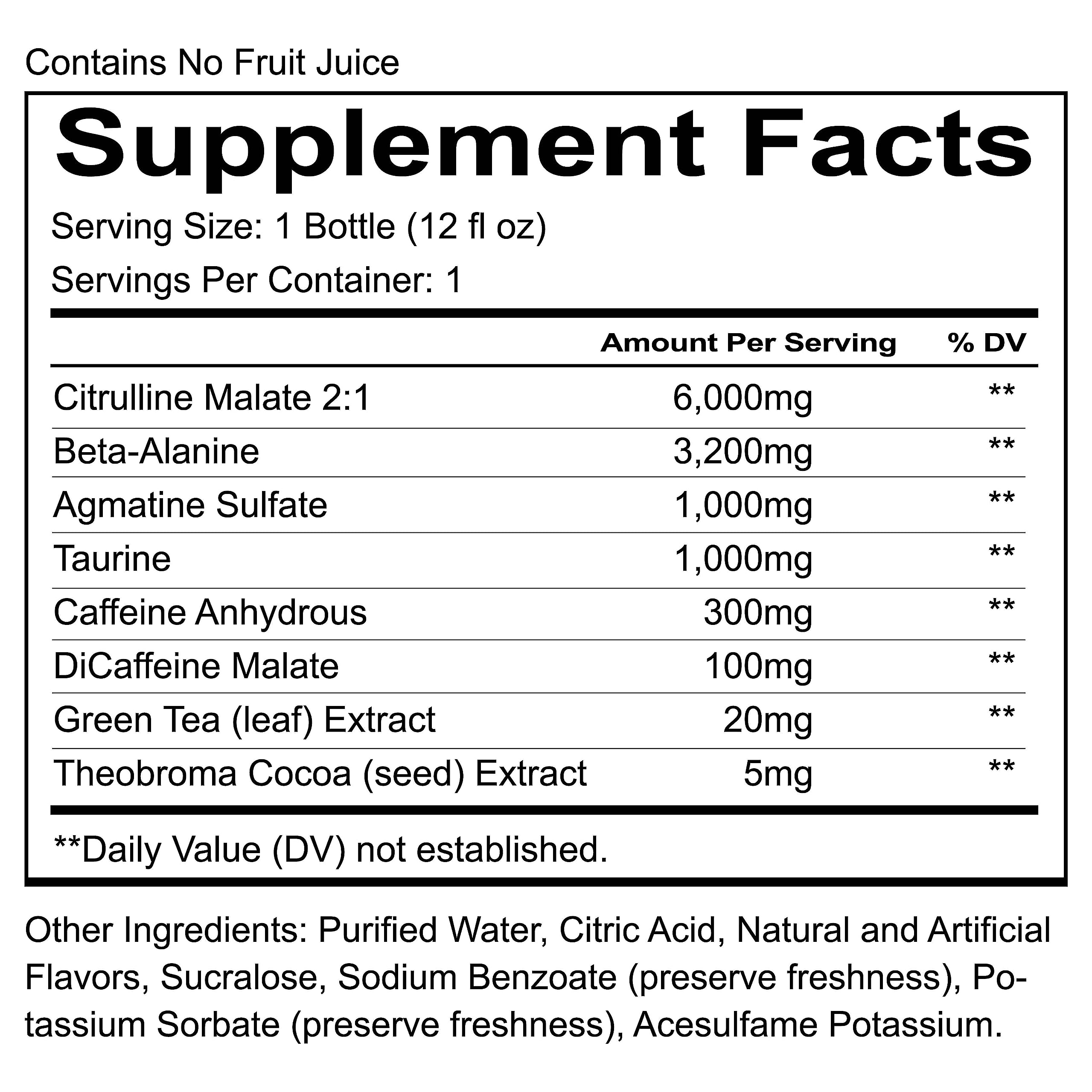Close-up of REDCON1 Total War label showing caffeine and beta-alanine.