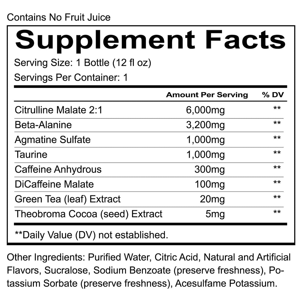Close-up of REDCON1 Total War label showing caffeine and beta-alanine.