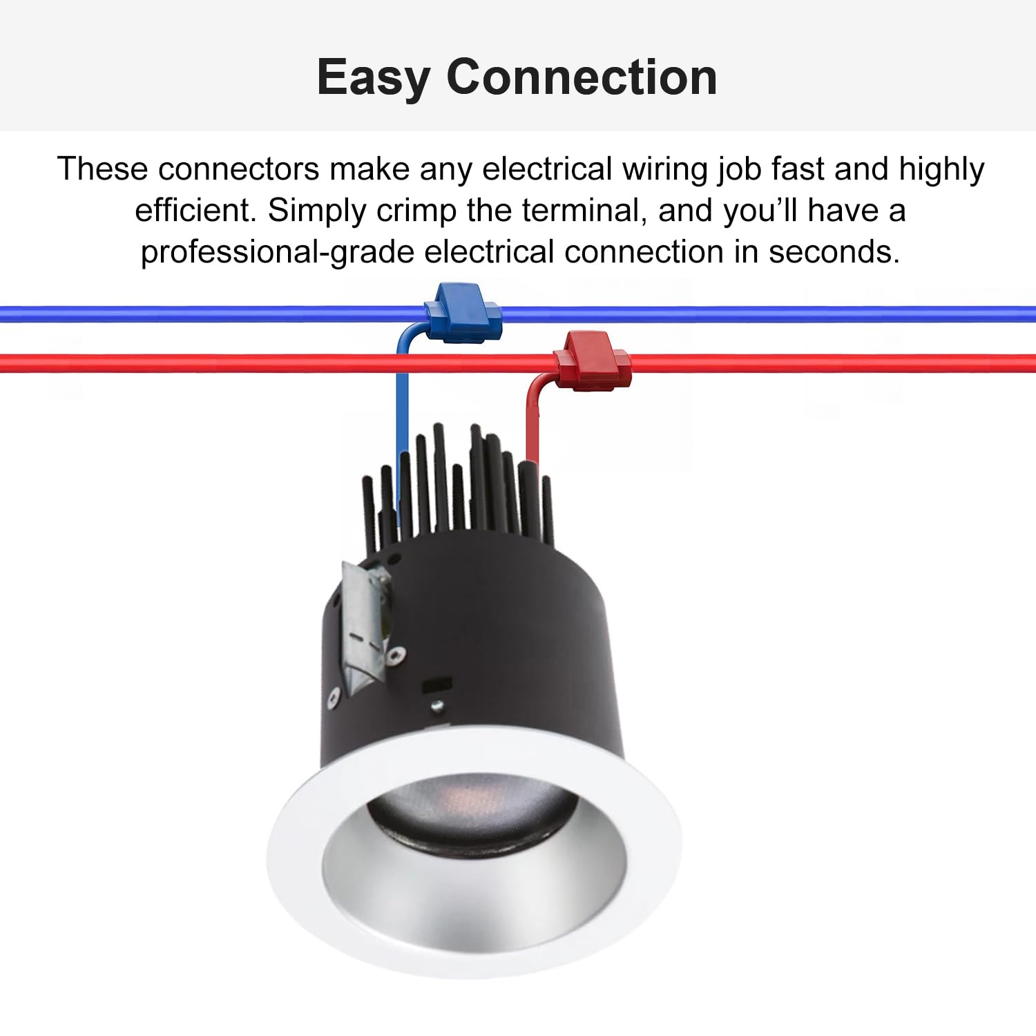 Blue 18-14 AWG Redgoose connectors designed for mid-range wiring
