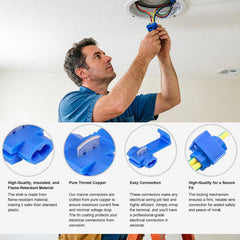 Yellow 12-10 AWG Redgoose connectors for larger power wiring