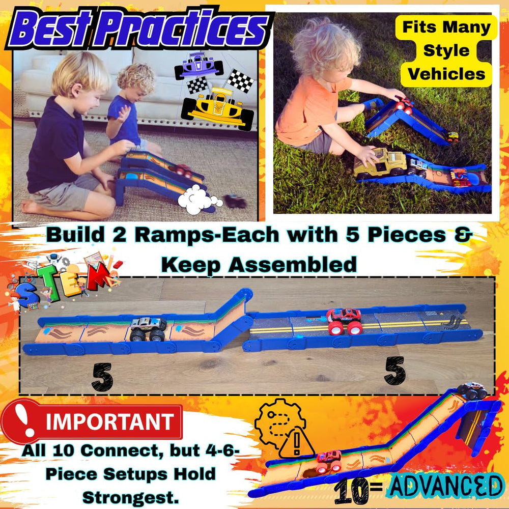 REDI-RAMPZ compatible with 1:64 vehicles for ready-to-play setups.