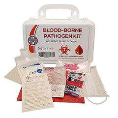 Redicare bloodborne cleanup kit with PPE and biohazard bag for safe cleanup