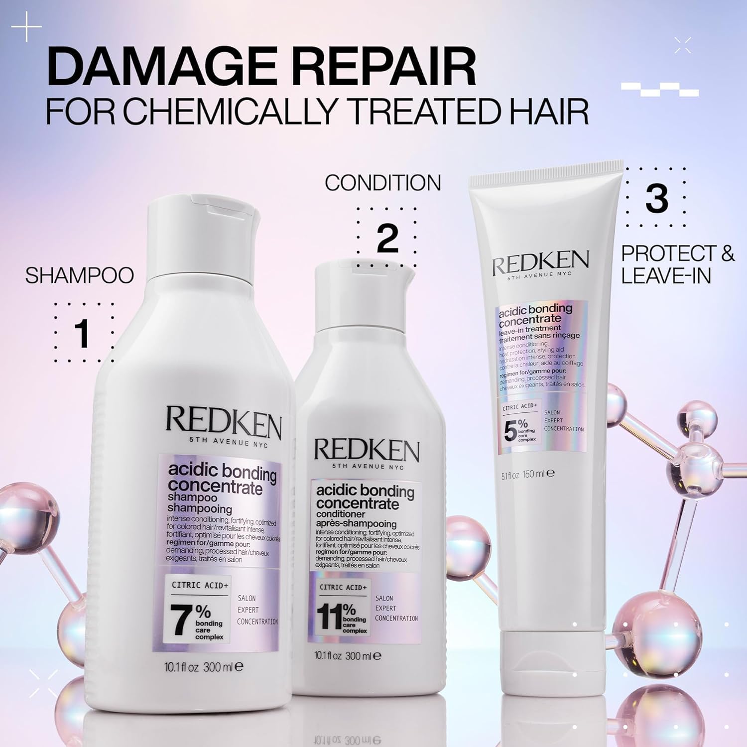 Citric acid and bonding care complex shown as key ingredients in Redken Conditioner