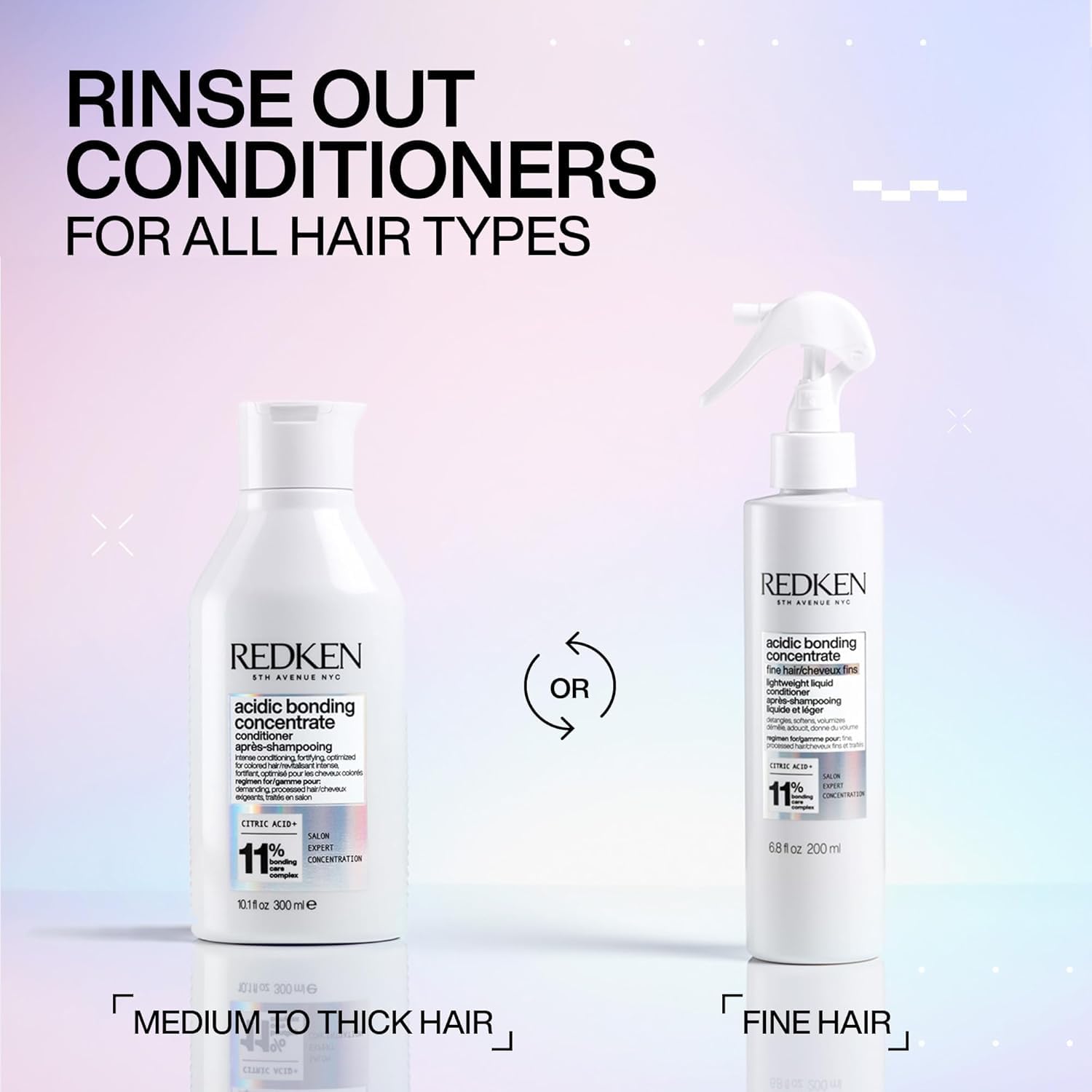 Close-up on color-treated hair with Redken Acidic Bonding Concentrate Conditioner aftercare
