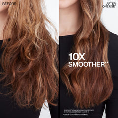 Dime-sized application demonstrated with Redken Acidic Bonding Concentrate