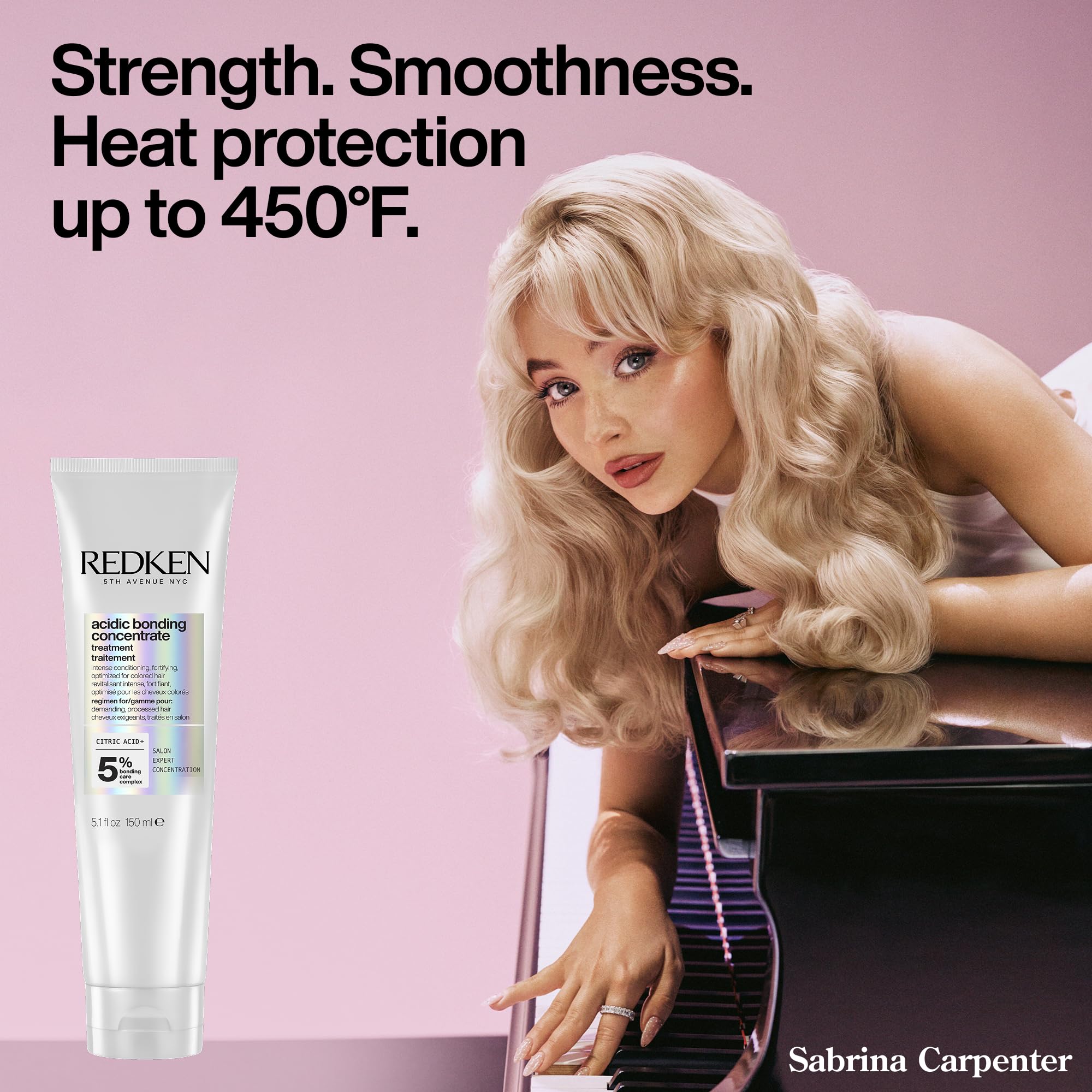 Heat protection visual for Redken Acidic Bonding Concentrate during styling
