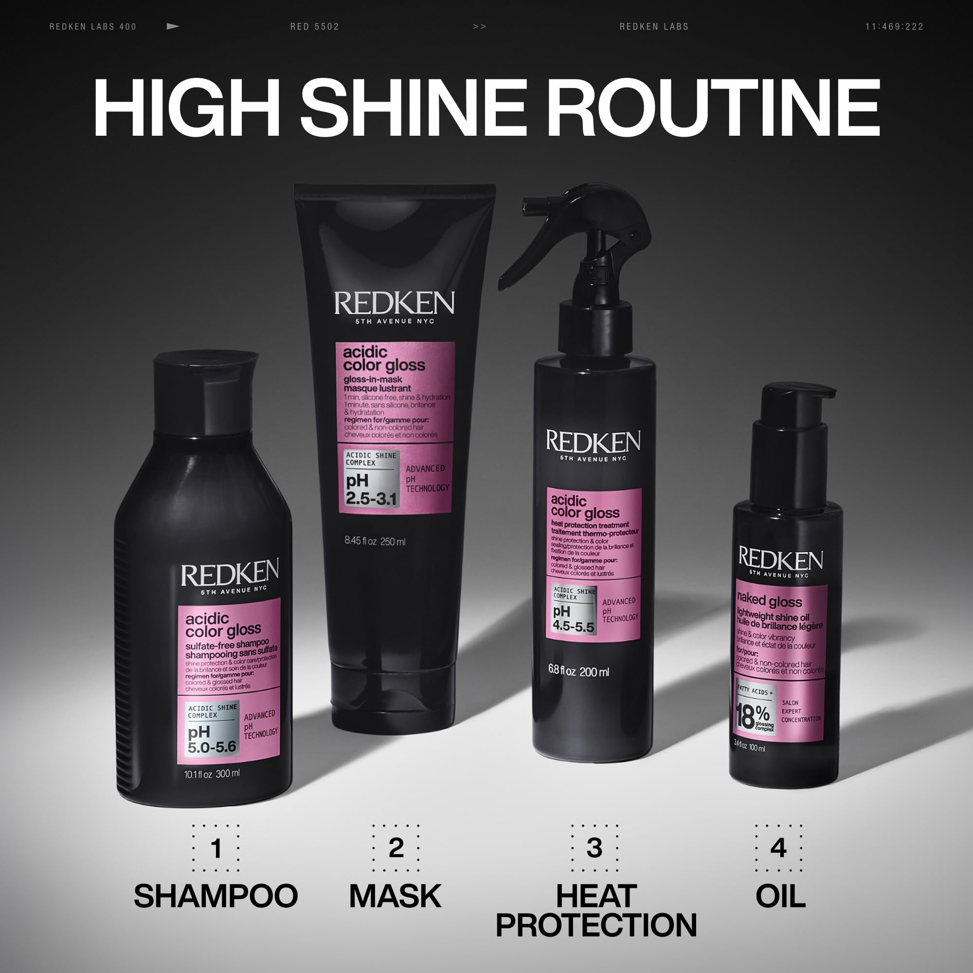 Redken Acidic Color Gloss Mask silicone-free formula protects lightweight shine