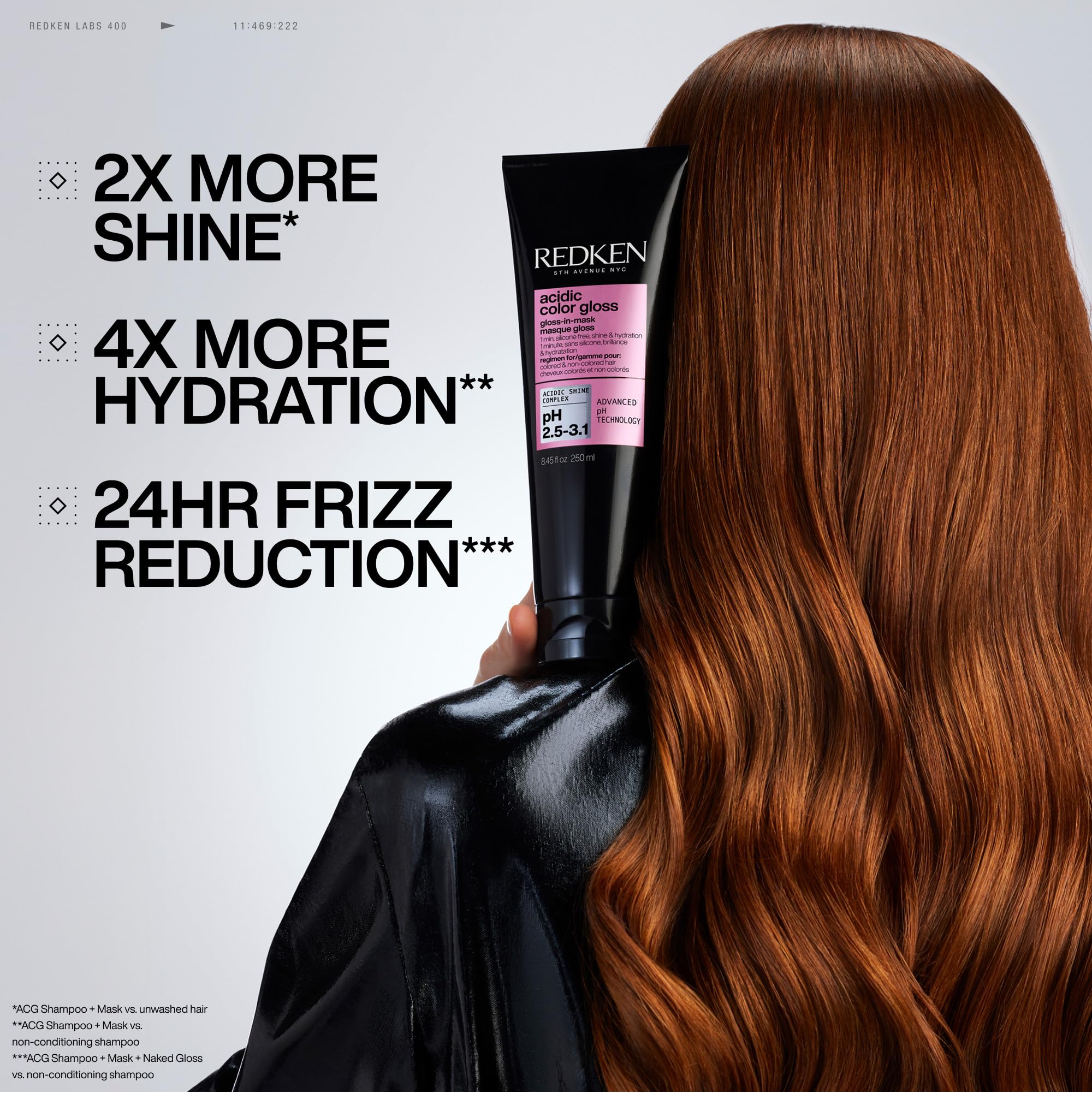 Redken Acidic Color Gloss Mask tube dispense demonstrates fast at-home use