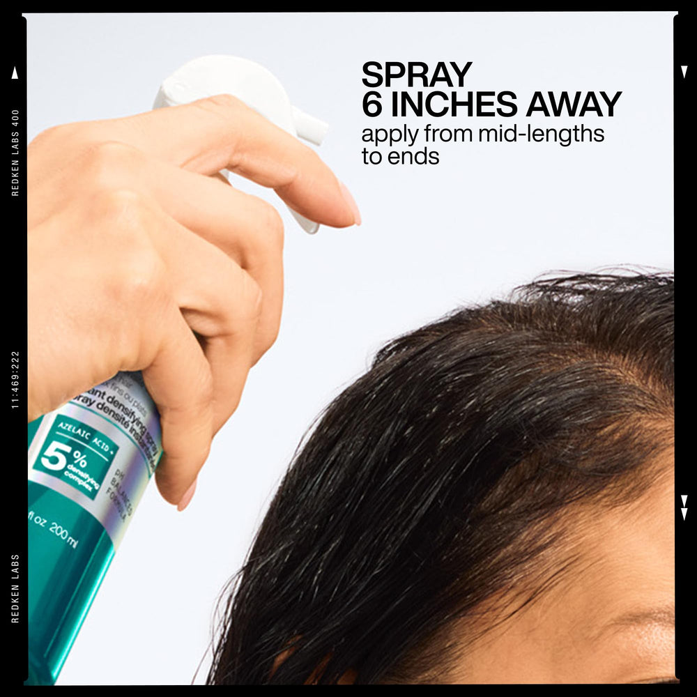 Redken Acidic Grow Full system serum complements the spray for density.