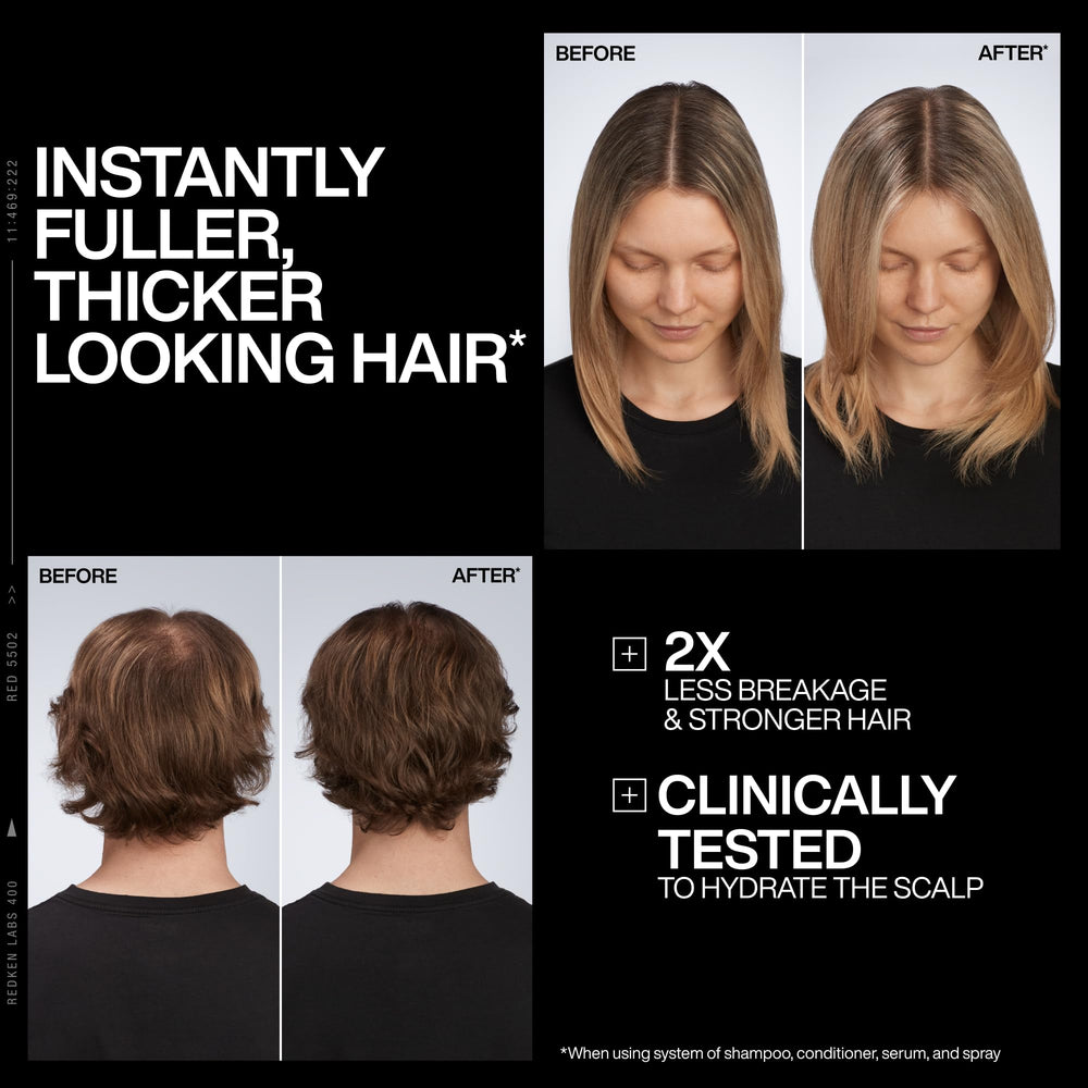 Redken Acidic Grow Full volume boost for thicker-looking strands.