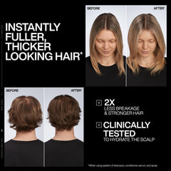 Redken Acidic Grow Full volume boost for thicker-looking strands.