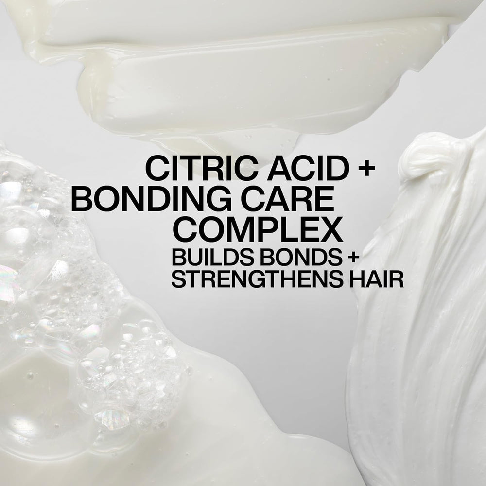 Vanity shot featuring Redken Bonding Concentrate Conditioner with vegan sulfate-free branding