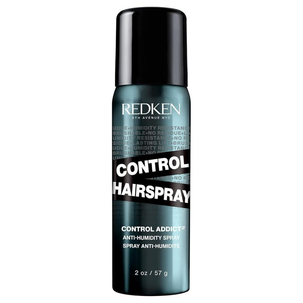 Redken Control Hairspray 28 bottle for all hair types offers 24-hour hold.
