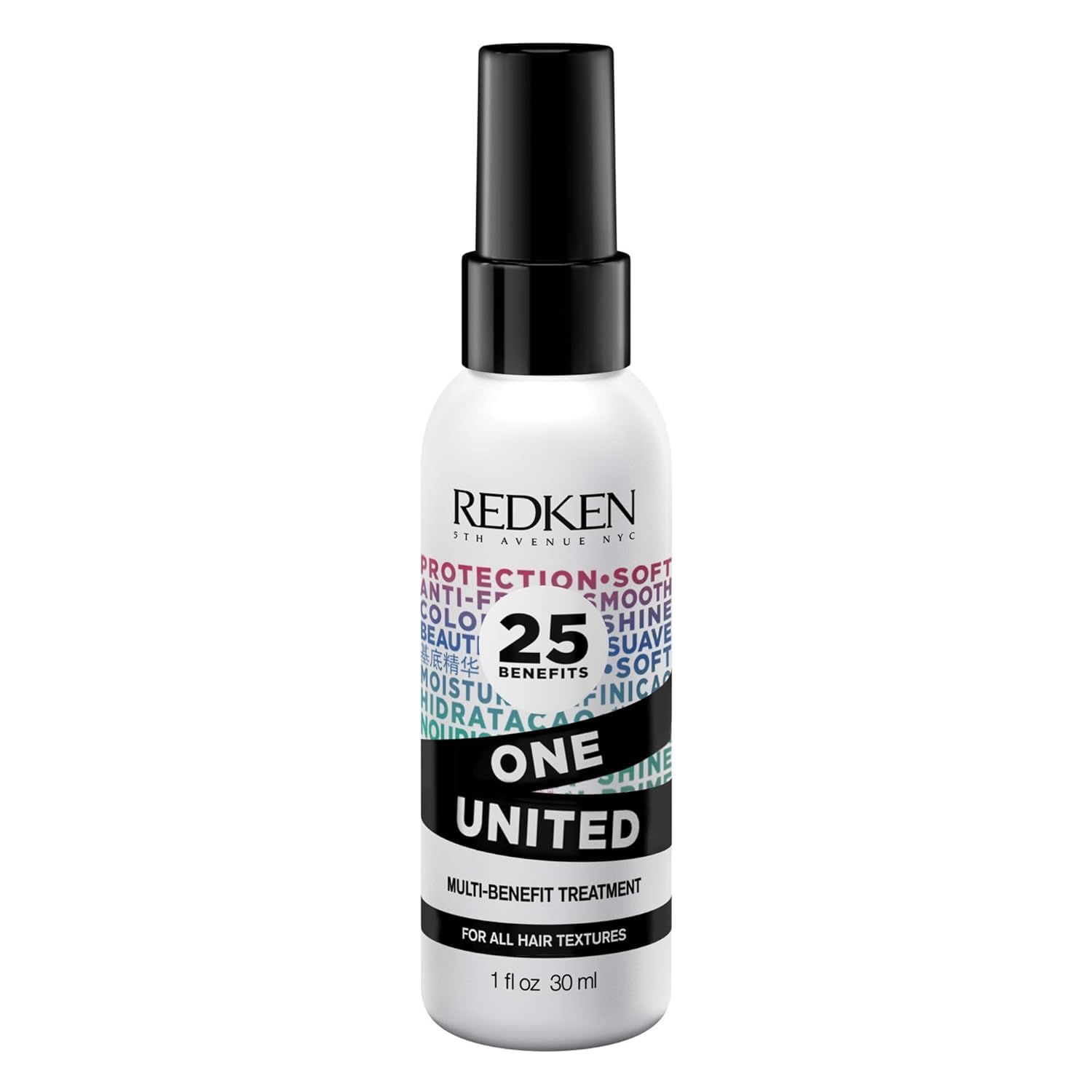Redken One United bottle front for all hair types with lightweight conditioning