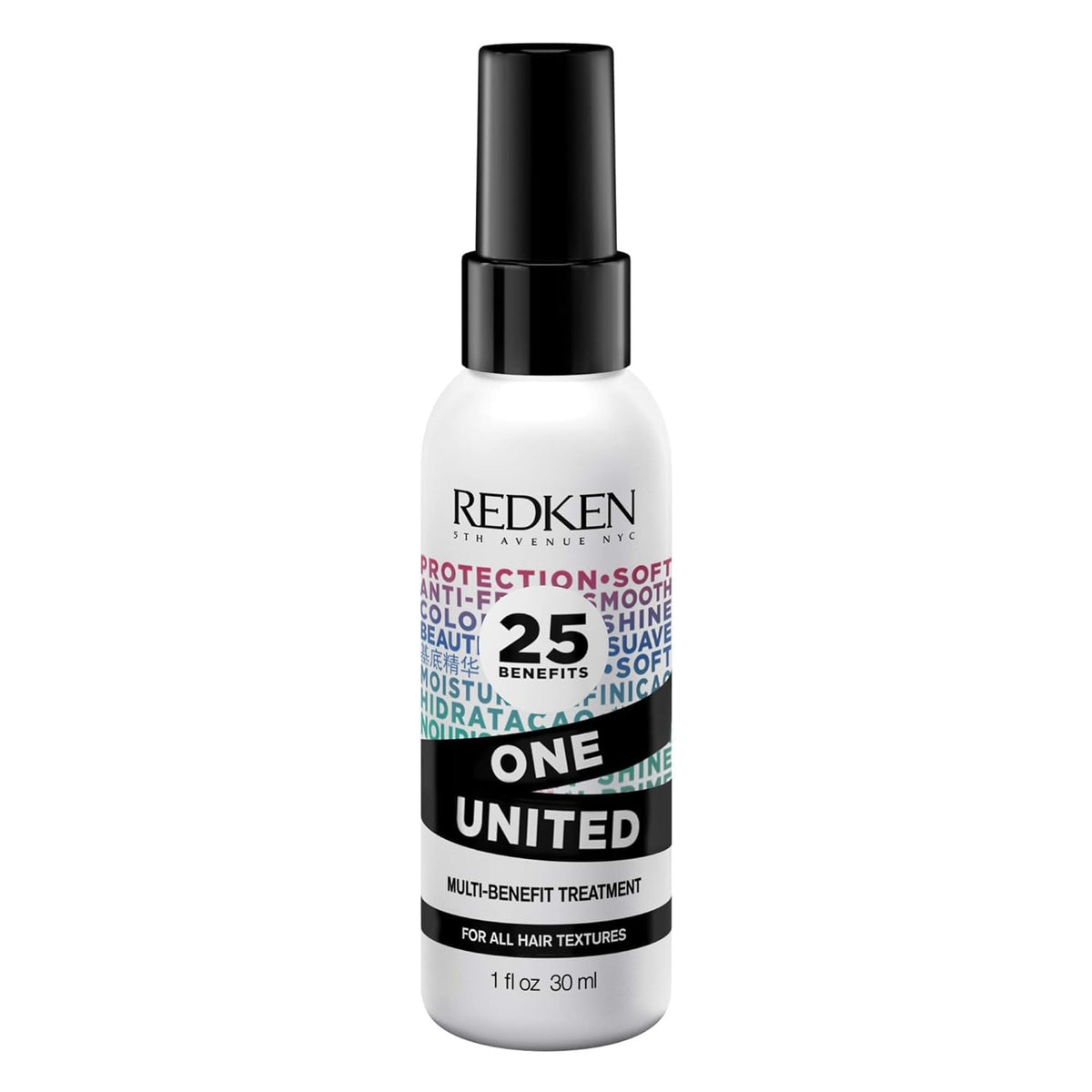 Redken One United bottle front for all hair types with lightweight conditioning
