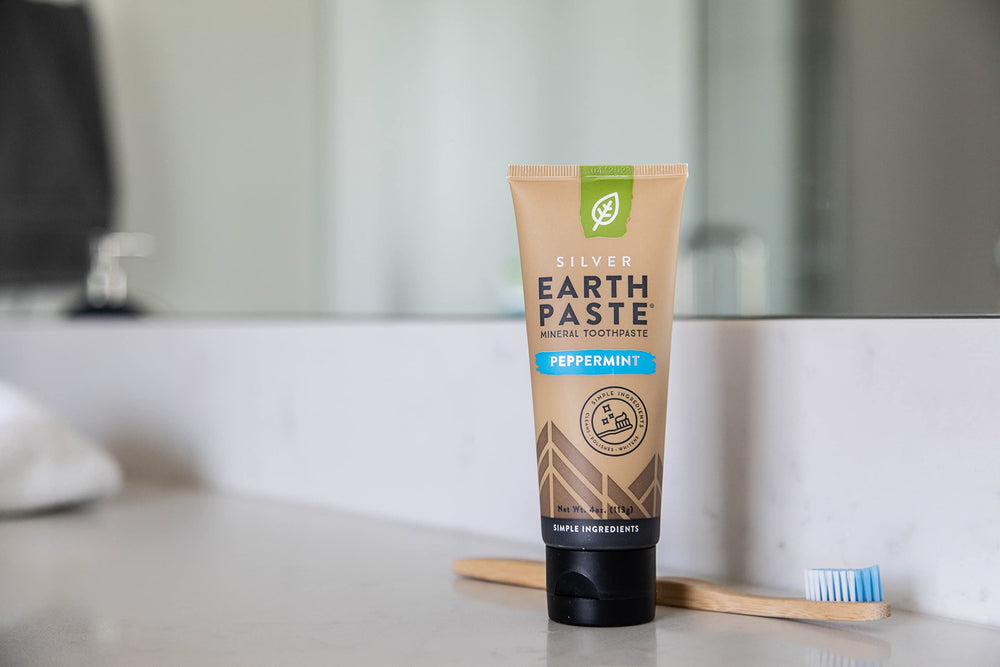 Redmond Earthpaste Silver clay and minerals close-up highlights natural ingredients.