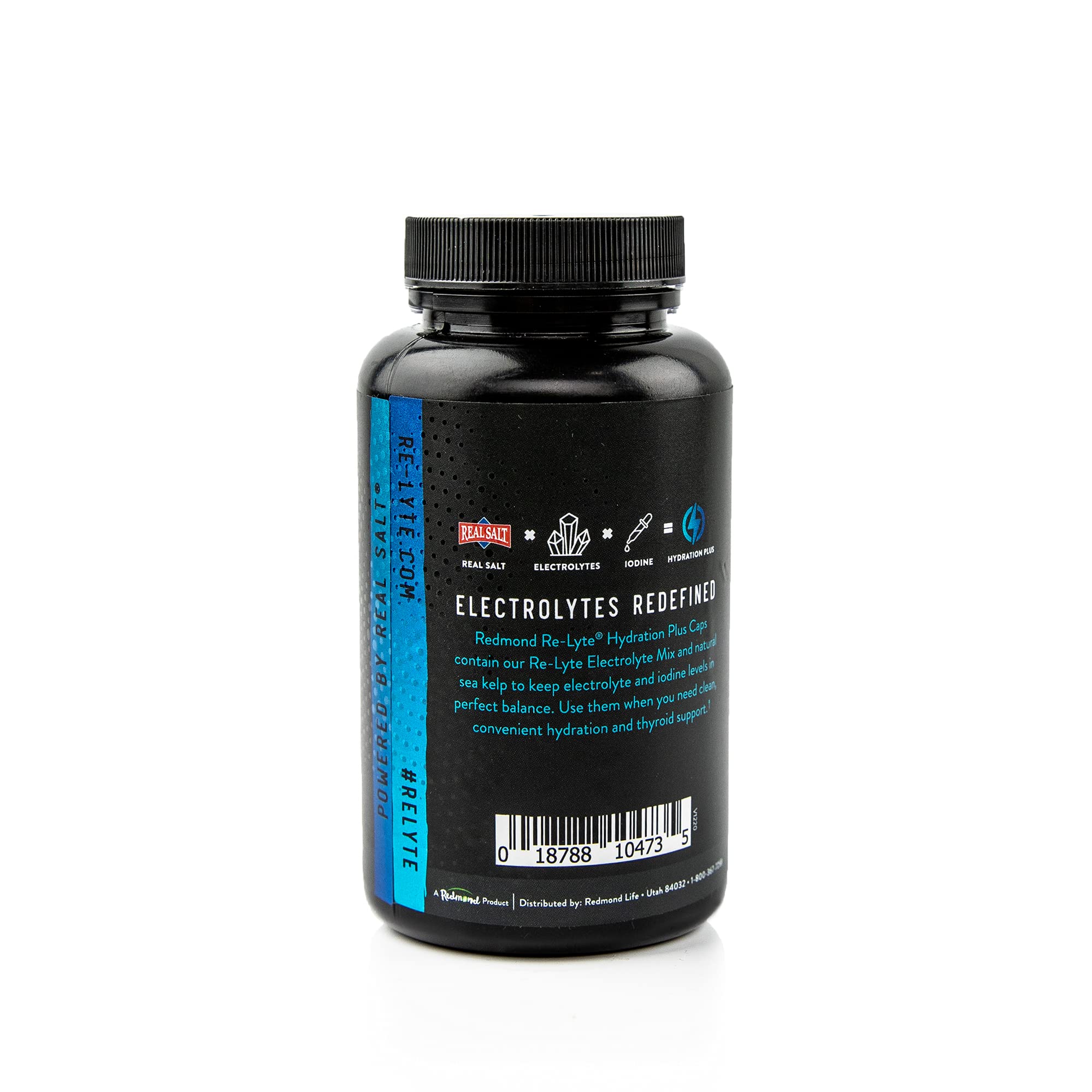REDMOND Re-Lyte capsules close-up emphasizing vegetarian capsules and mineral-rich contents