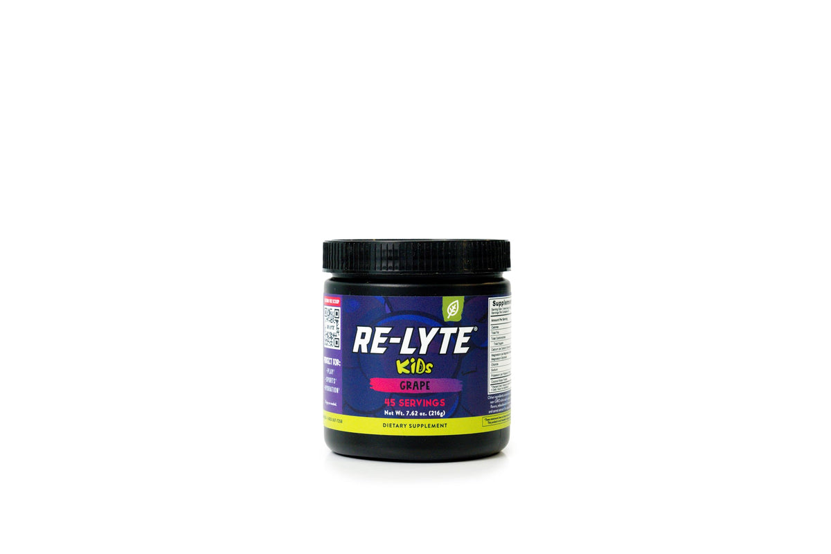 Redmond Re-Lyte Kids grape bottle for on-the-go hydration.