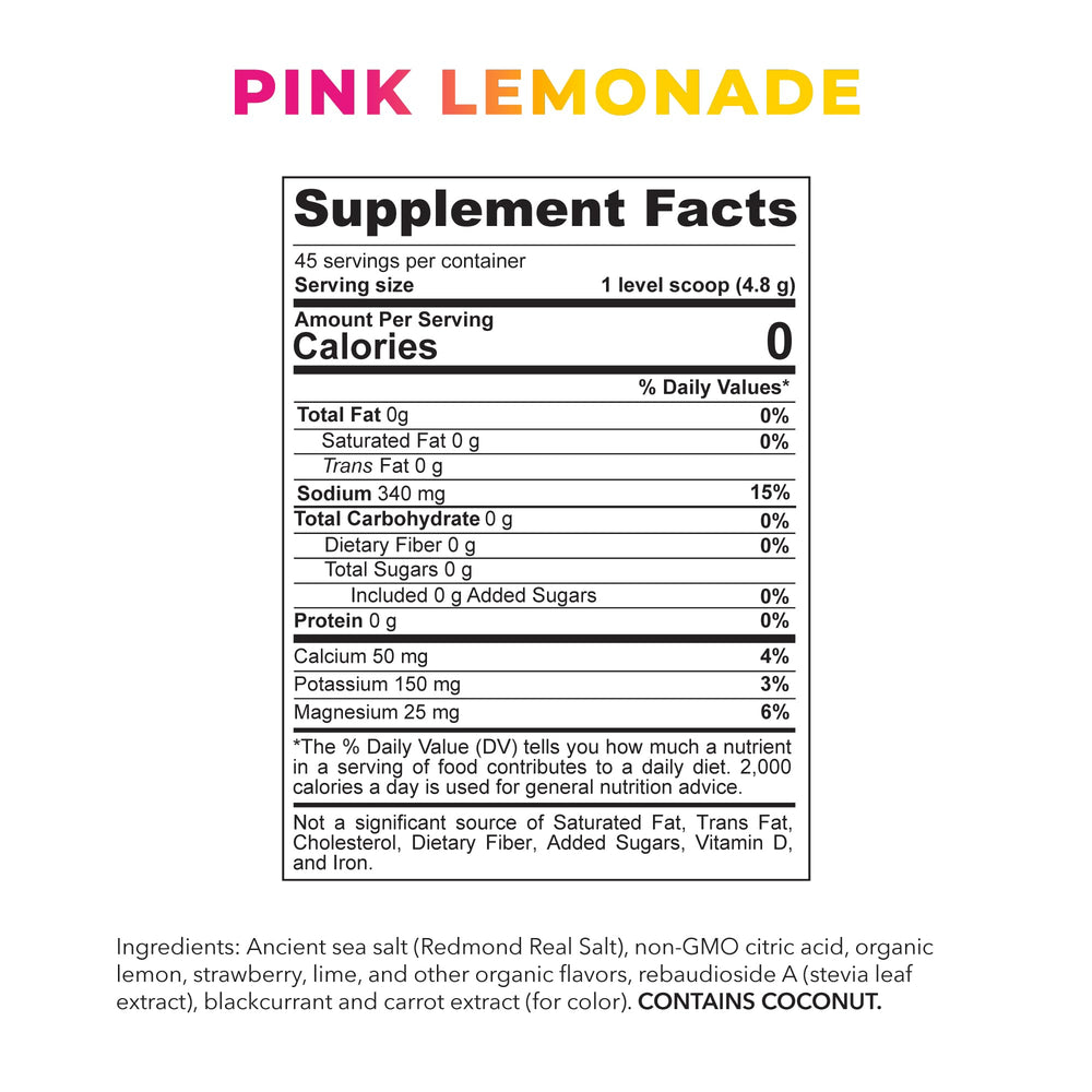 Redmond Re-Lyte Kids Pink Lemonade in morning routine for hydration.