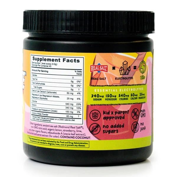 Redmond Re-Lyte Kids Pink Lemonade scoop for quick, kid-friendly hydration.