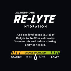 A glass of REDMOND Re-Lyte lemon-lime hydration prepared in a clear glass.