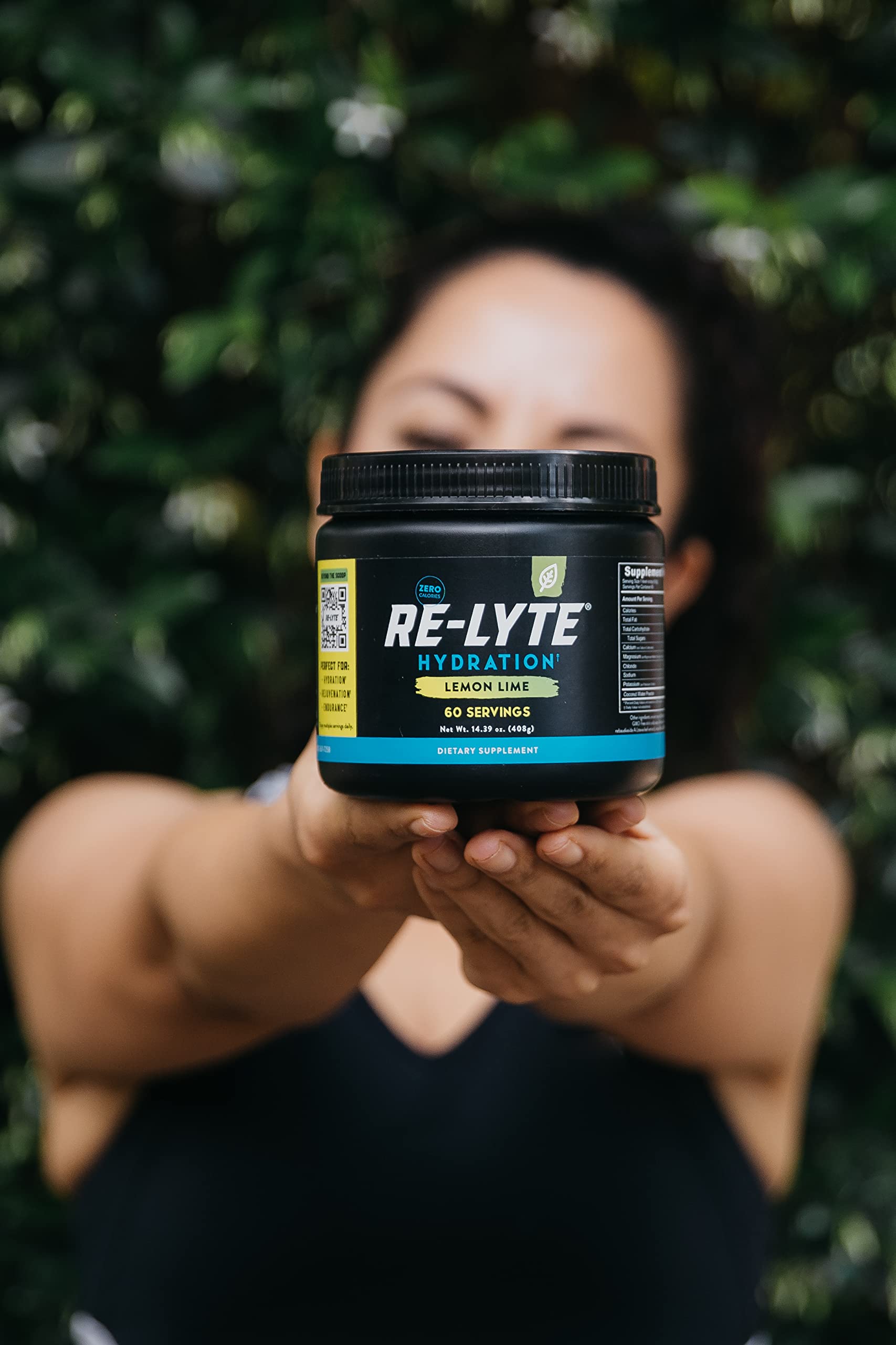 Close-up of lemon-lime packaging emphasizing keto and vegan friendly formula.
