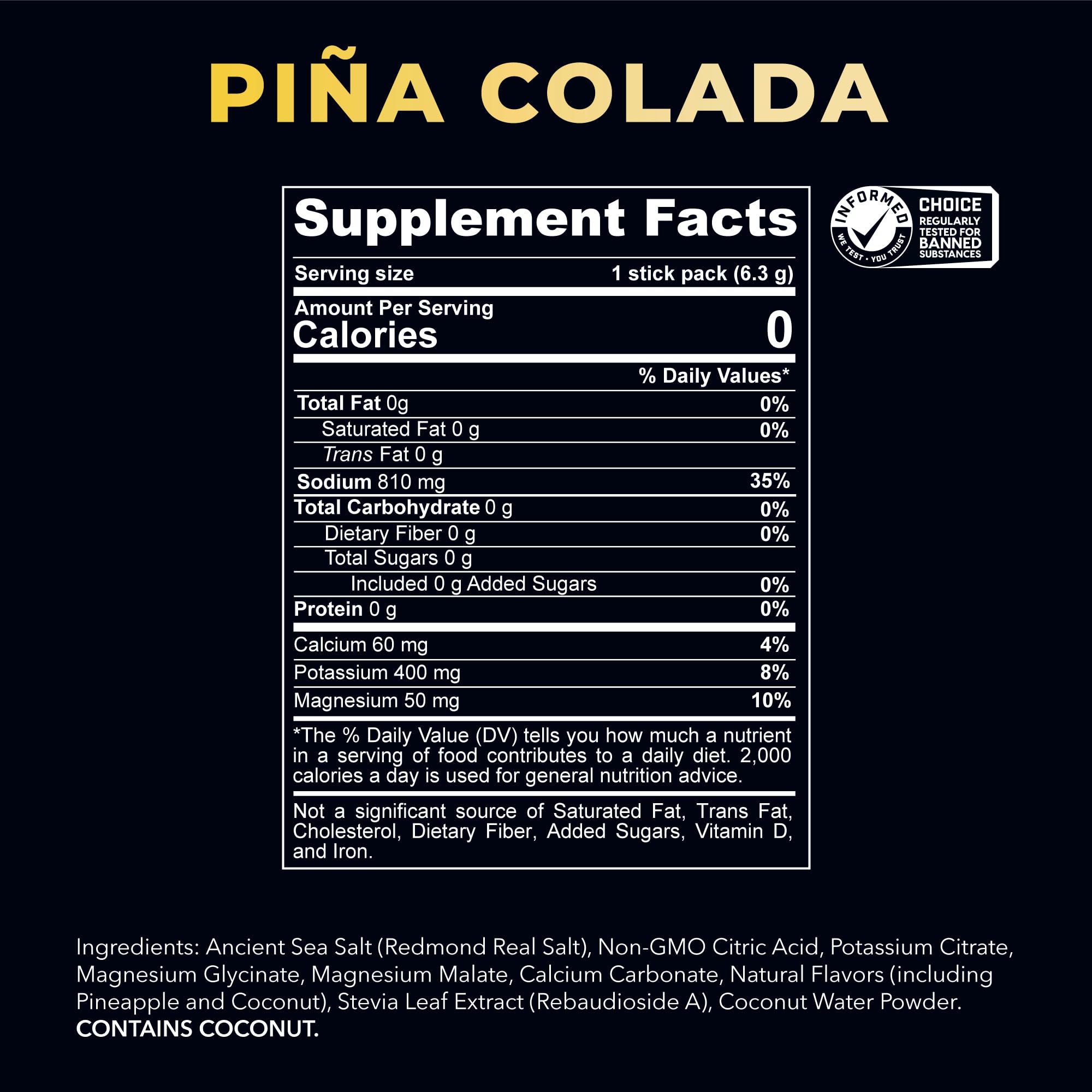 Redmond Re-Lyte Piña Colada scoop dispensing powder for easy mixing.