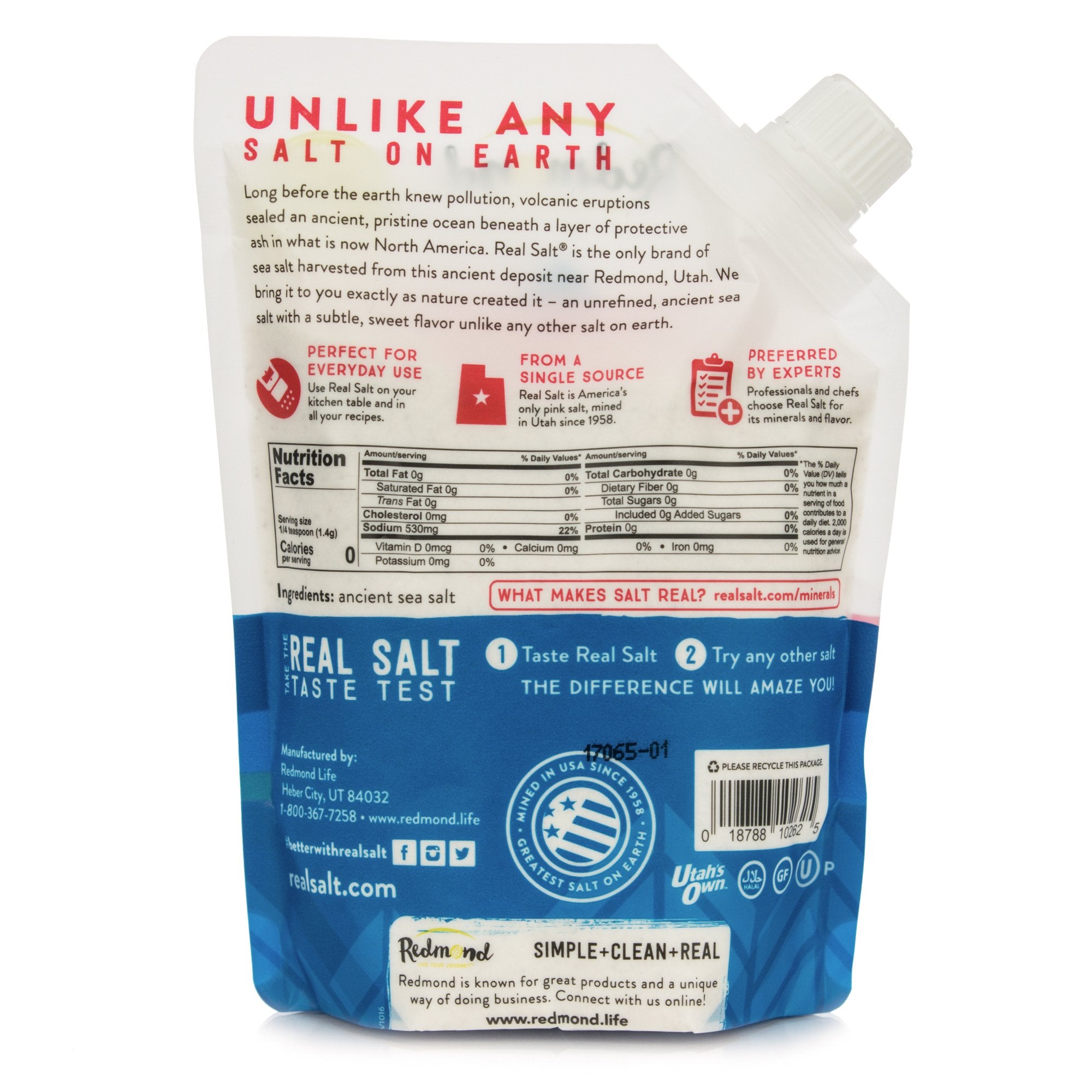 Close-up of Redmond Real Salt minerals for richer flavor in recipes.
