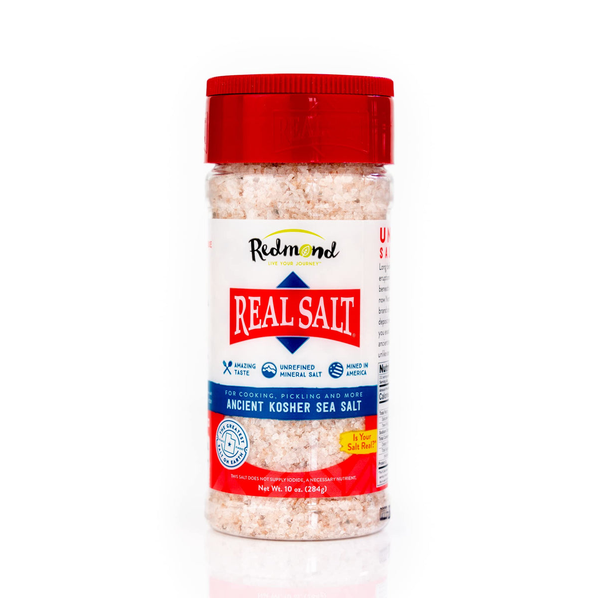 Redmond Real Sea Salt pour enhances natural flavor with a subtle sweetness.
