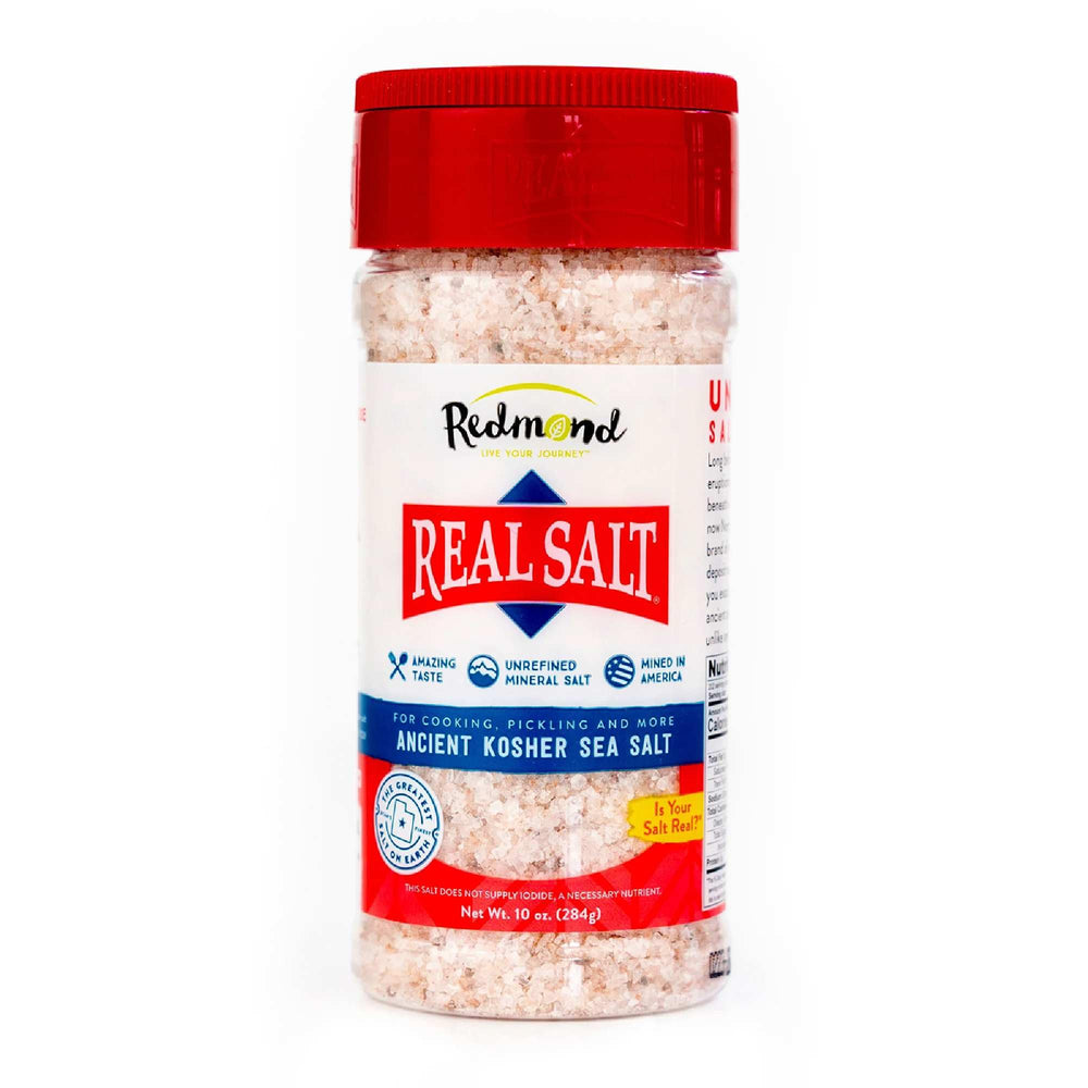 Redmond Real Sea Salt refill pouch shows convenient packaging.