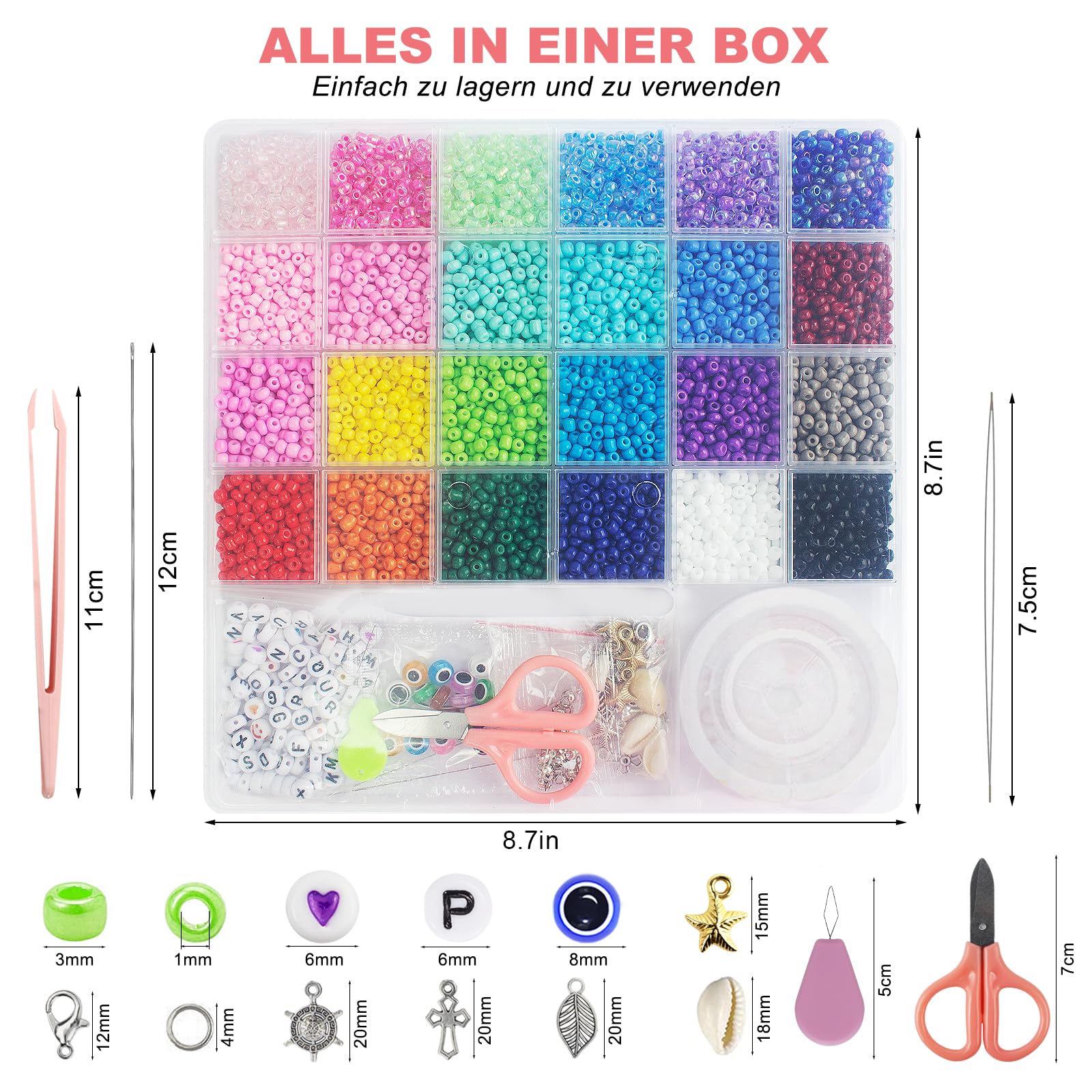 Redtwo complete jewelry making kit with tools and storage
