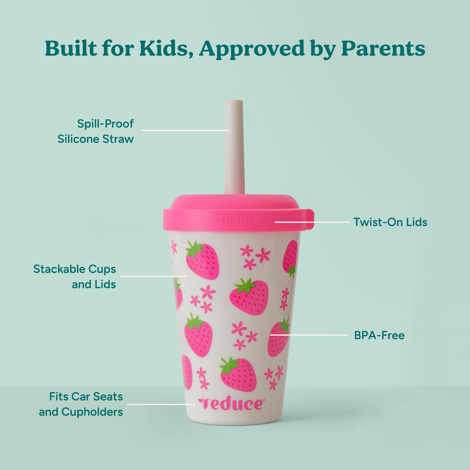 REDUCE GoGo twist-on lid 12oz tumbler for easy closure and spill prevention
