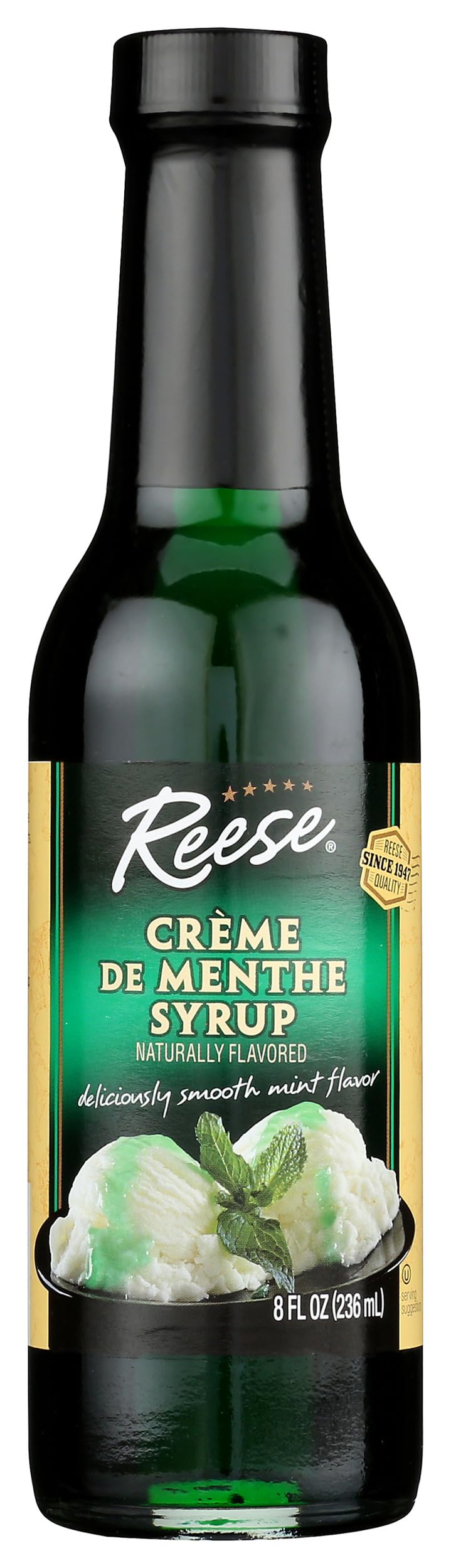 Reese Crème de Menthe Syrup bottle for versatile flavoring in drinks and desserts