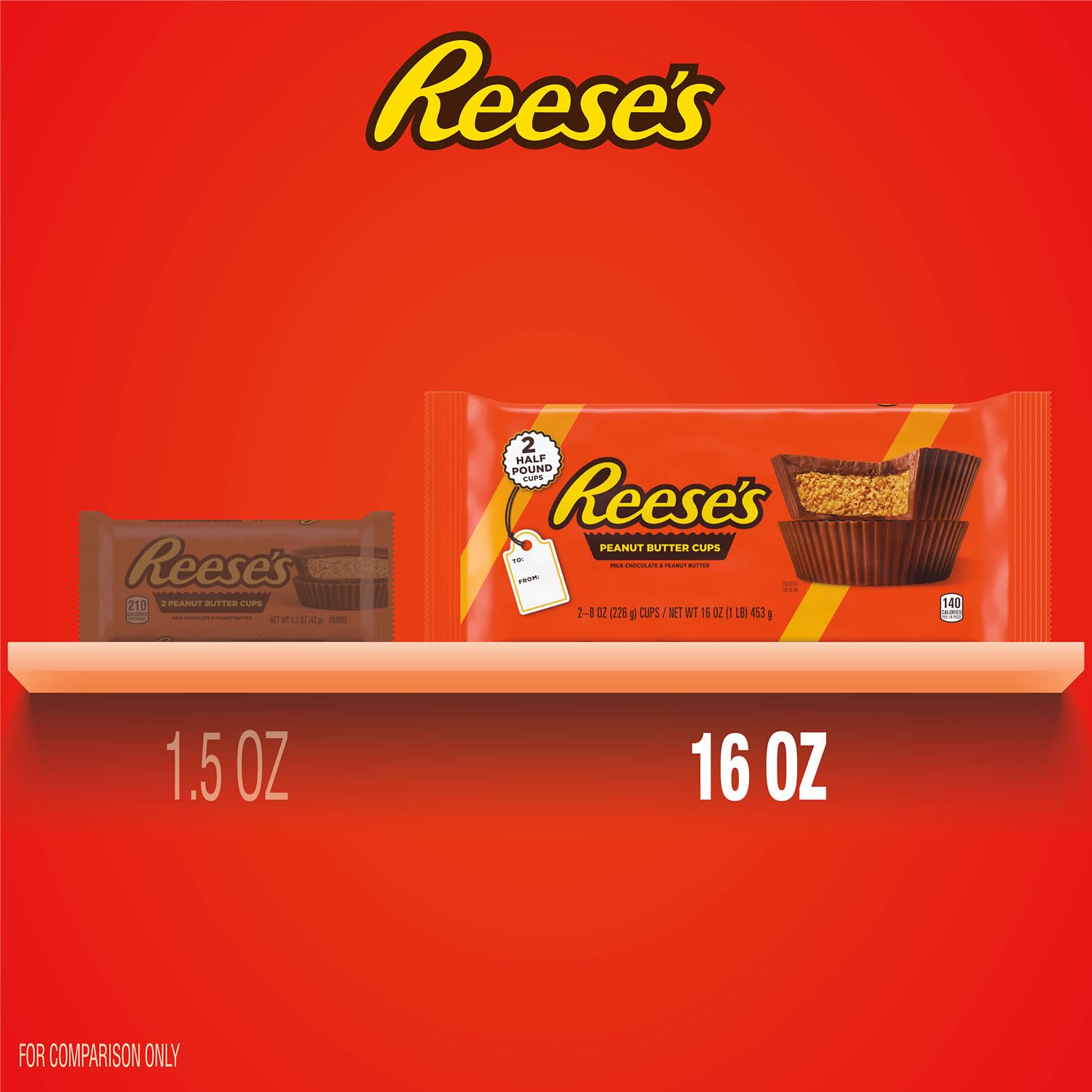 REESE'S bar packaging front, instantly recognizable for pantry grabs